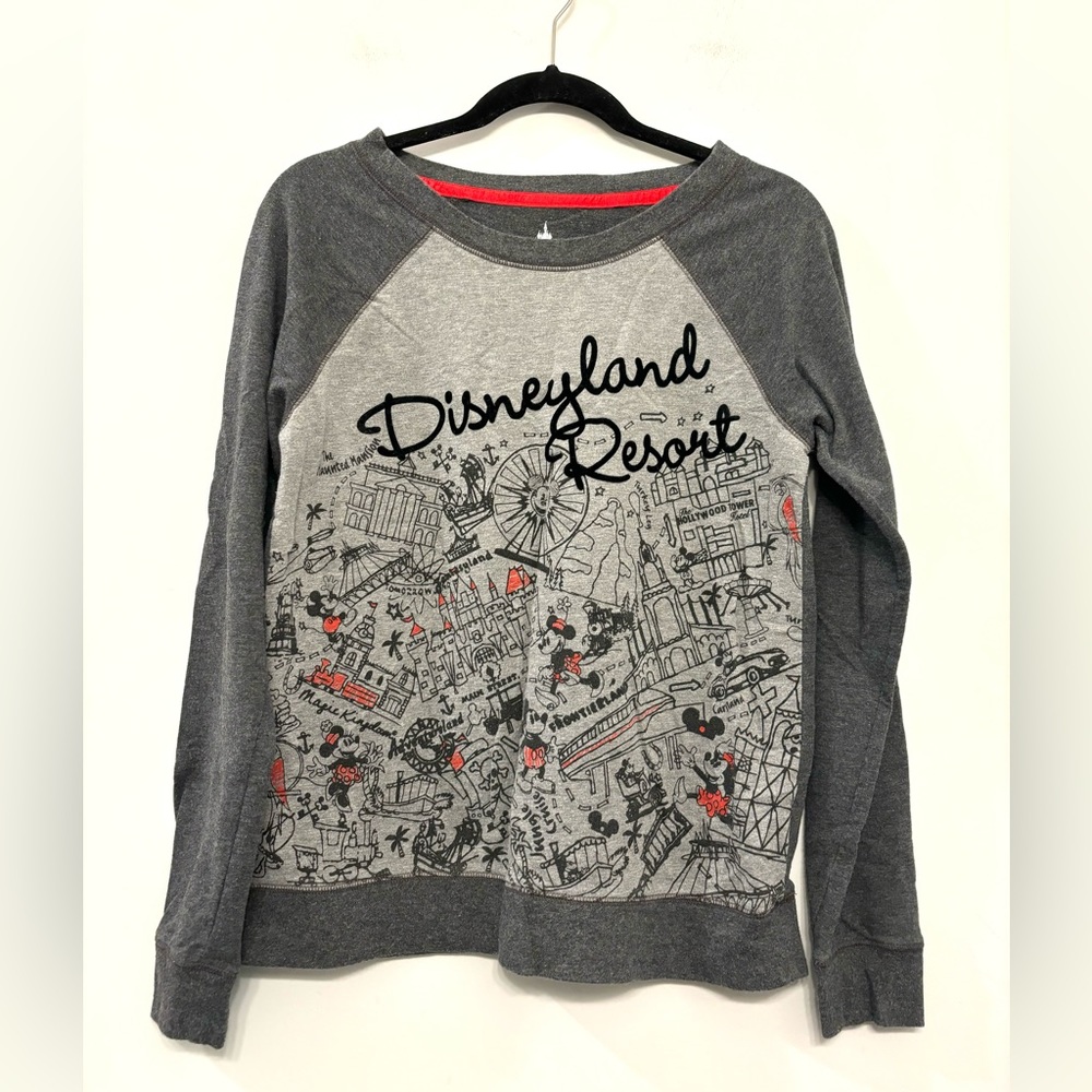 Disney Parks Disneyland Resort Sweatshirt Gray Raglan‎ Lounge Women’s size M